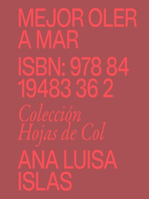 cover image of Mejor oler a mar